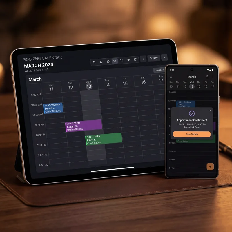Booking Systems use case screenshot